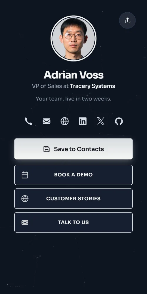 An example card: Adrian Voss
